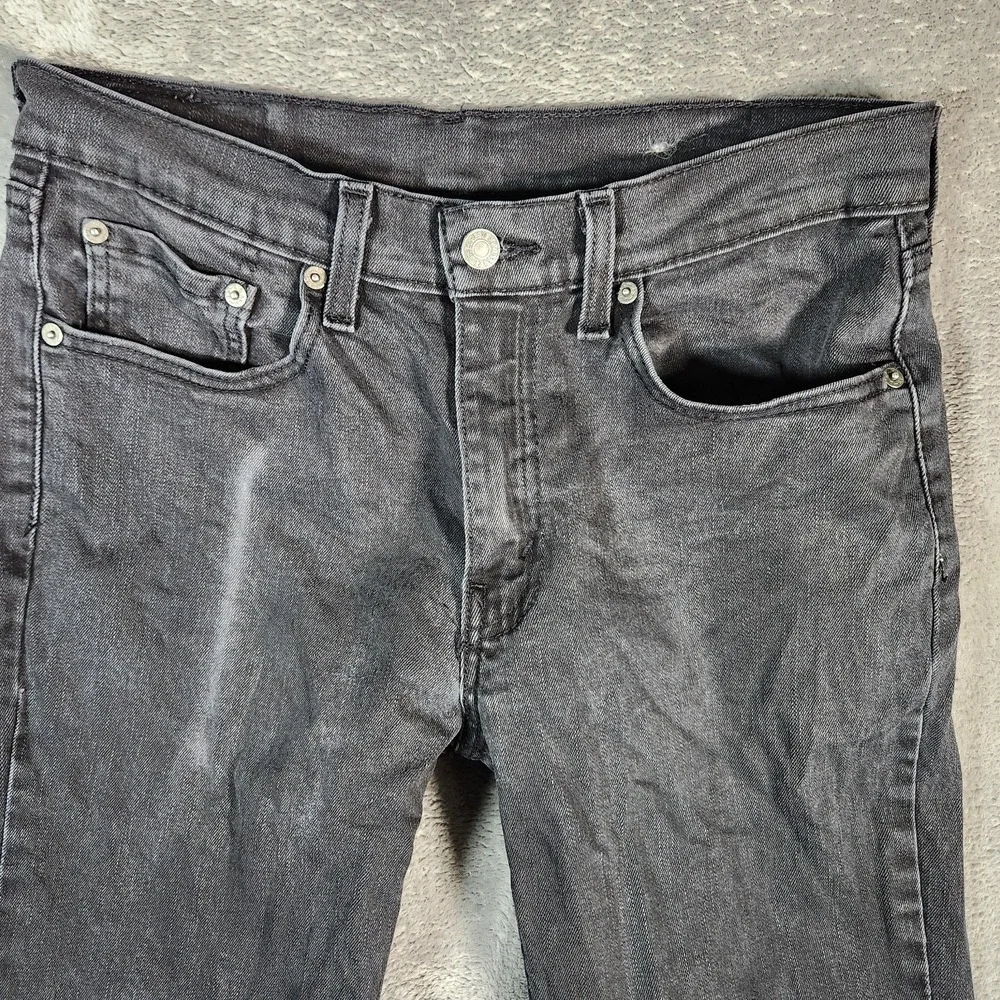 Levi's 514 Jeans Men's 30X29 (Tag 31X30) Black Premium Zip Stretch‎ Cotton Blend